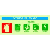 Placa de sinalização Agente Extintor 