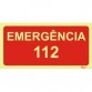 Placa de sinalização Emergência 112 